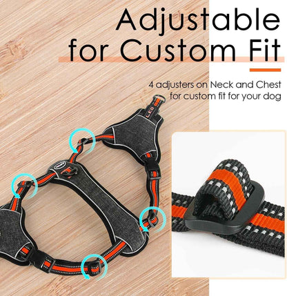 No Choke Dog Harness: Step-In, Escape-Proof for Large Dogs