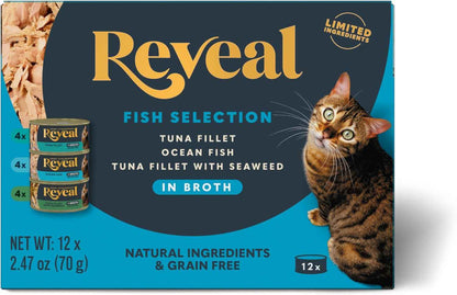 Natural Grain-Free Wet Cat Food - Reveal Fish Variety