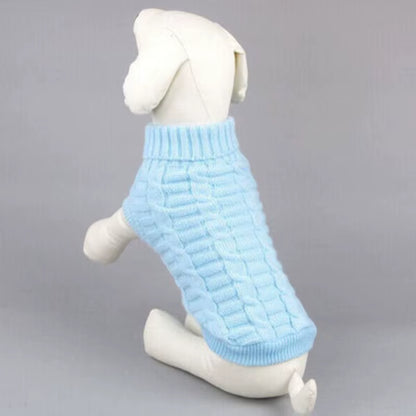 Warm Winter Pet Sweater for Small Dogs - Knitted Dog Coat - HuckMB Pet Supply