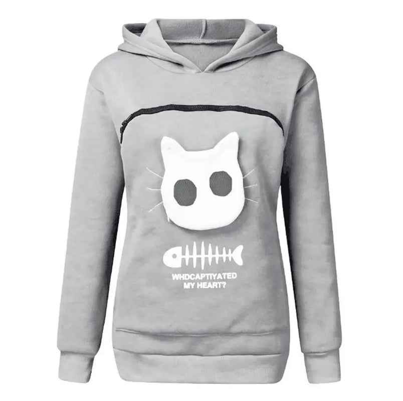 Cozy Cat Lover Hoodie with Pocket & Drop Shipping Benefits