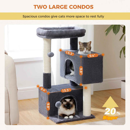 Cat Tower With Condos for Medium Cats
