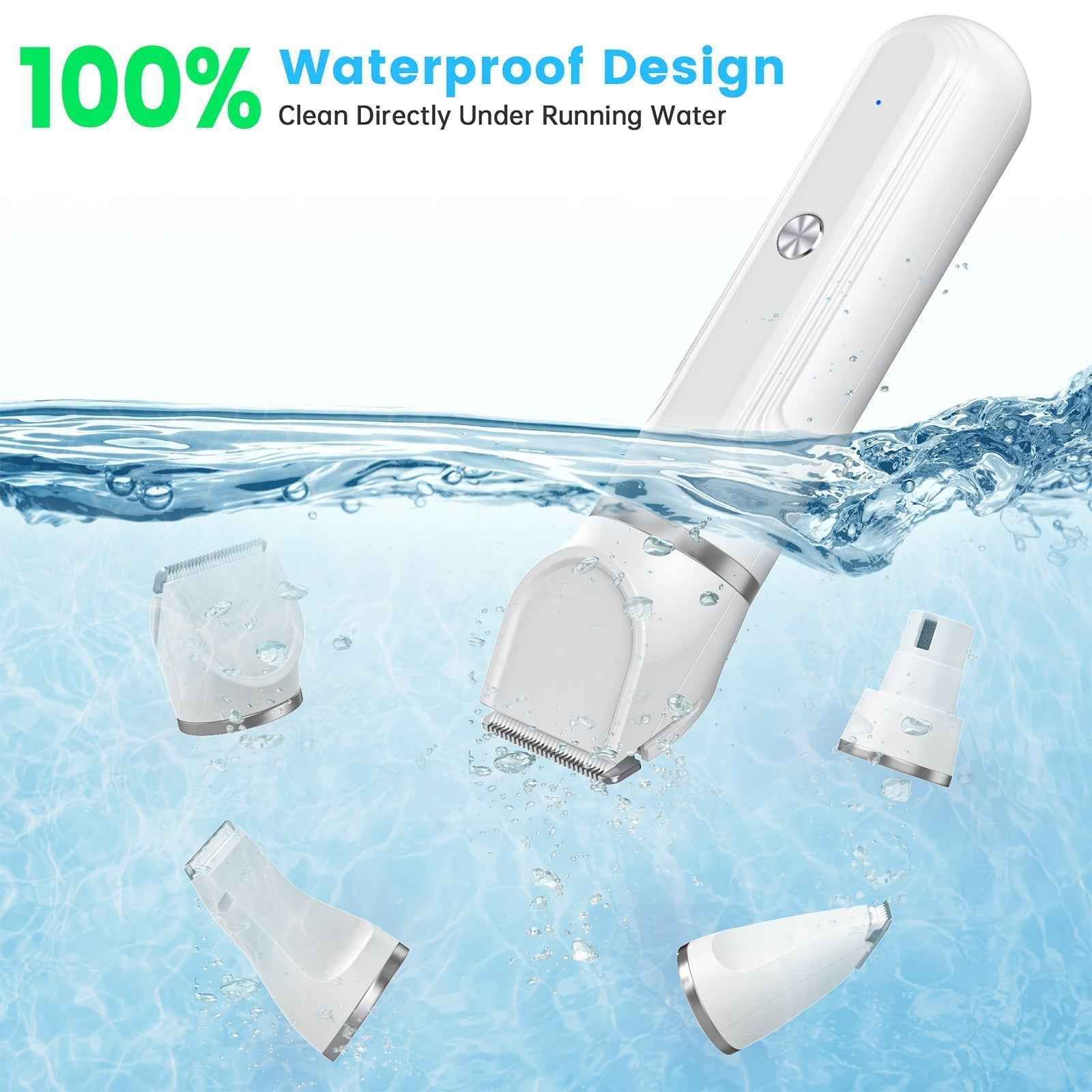 Low Noise Dog Clippers Kit Cordless 4-in-1 Grooming for Pets