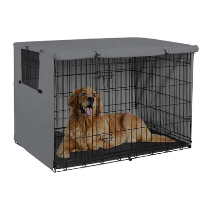 Oxford Pet Crate Cover Waterproof & Sunproof 210D Polyester - HuckMB Pet Supply
