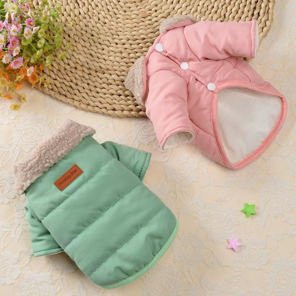Warm Dog Jacket for Small Breeds Winter Coat for Small Dogs - HuckMB Pet Supply