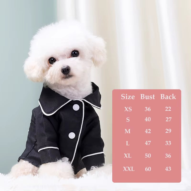 Black Dog Pajamas for Chihuahuas & Yorkshires Cozy Sleepwear - HuckMB Pet Supply