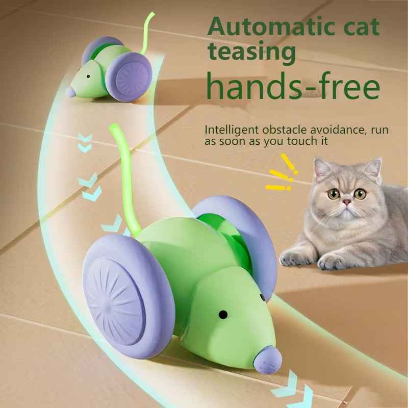 Interactive Cat Toy: Electric Mouse with Obstacle Avoidance