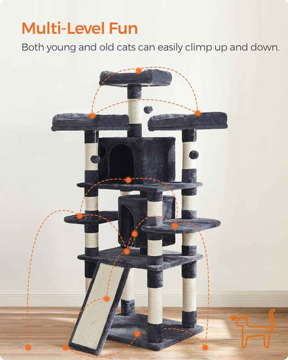 67-Inch Cat Tree: Multi-Level Fun for Large Cats