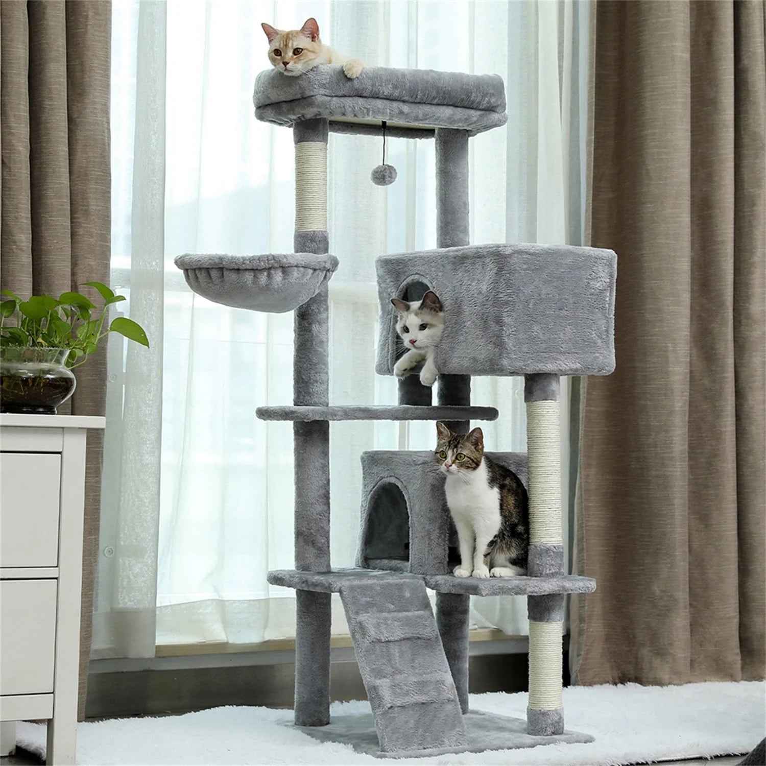 Large Cat Tree with Scratching Posts