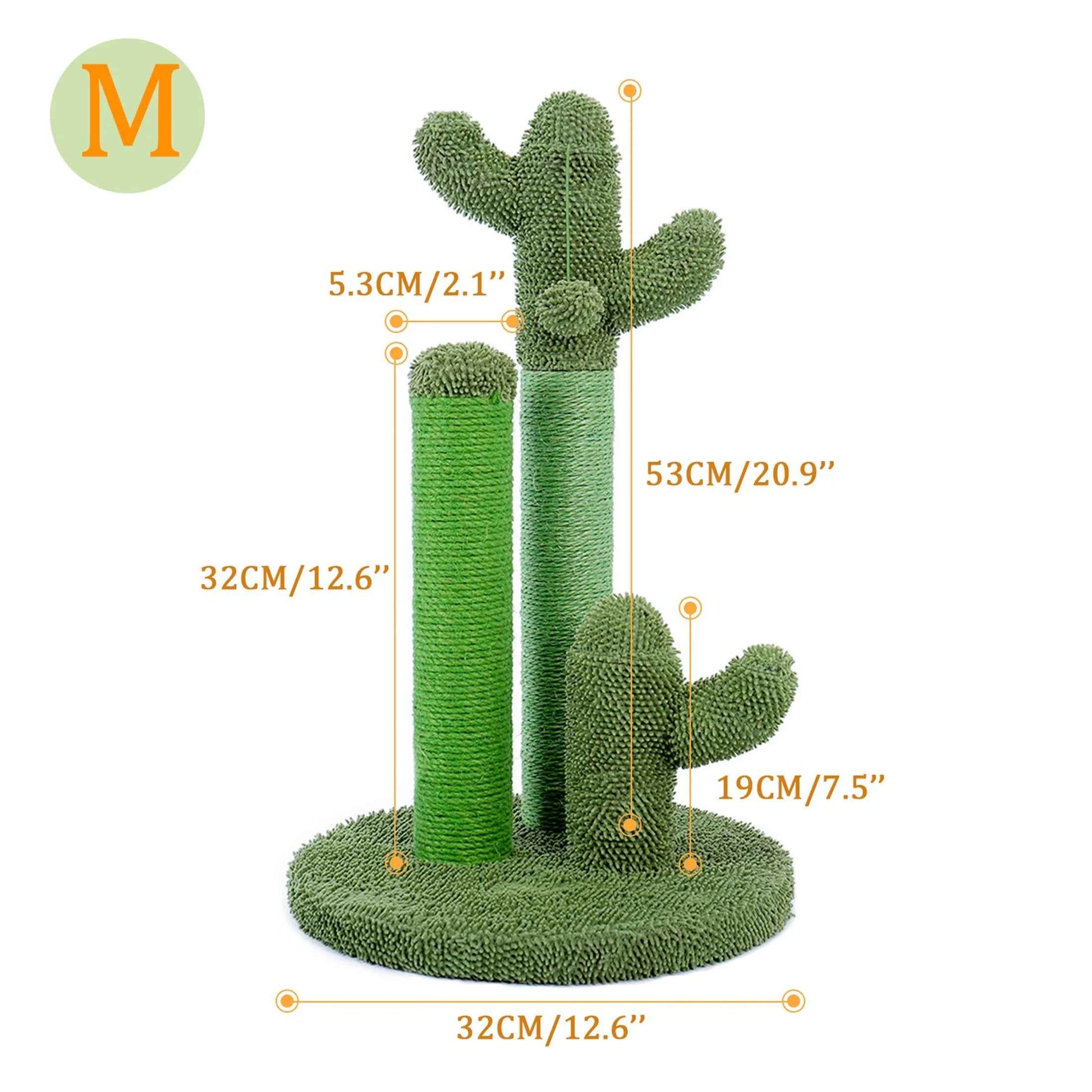 23" Cactus Cat Scratcher Post with Sisal Surface for Cats