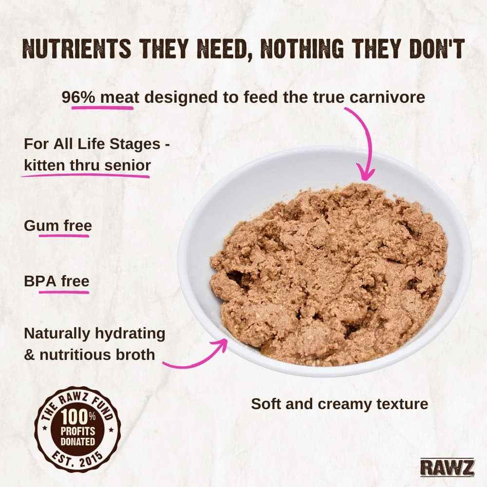 Natural Pate Wet Cat Food: Rawz Turkey & Liver, No BPA
