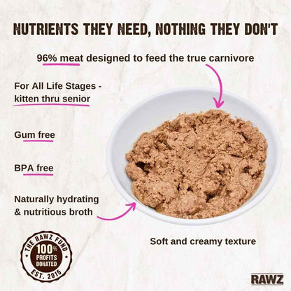 Natural Pate Wet Cat Food: Rawz Turkey & Liver, No BPA