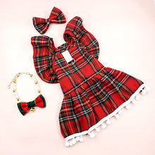 Christmas Checker Pet Dresses for Small Dogs and Cats - HuckMB Pet Supply