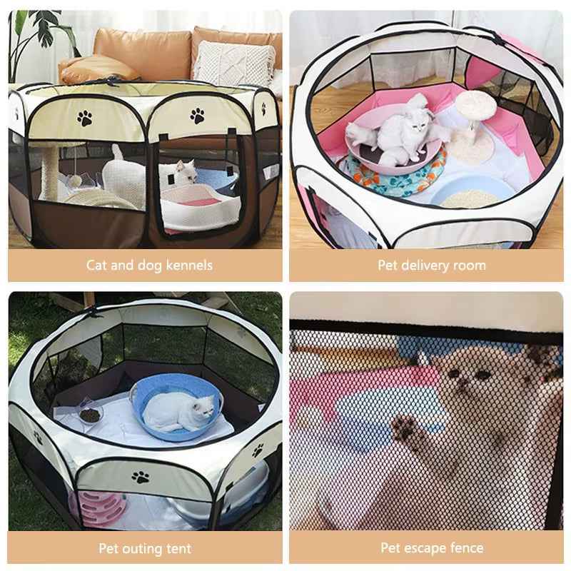 Foldable Pet Nest Tent: Secure Space for Cats & Dogs