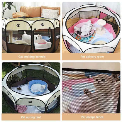 Foldable Pet Nest Tent: Secure Space for Cats & Dogs