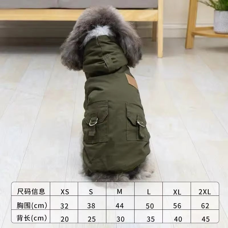 Dog Winter Hiking Coat - Thick & Comfy Hooded Jacket - HuckMB Pet Supply