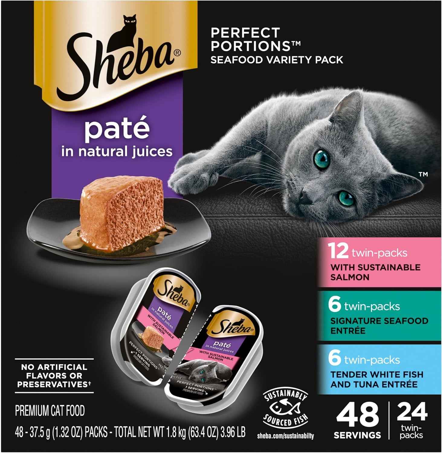 Sheba Perfect Portions Wet Cat Food – Nutritious Pate Meals