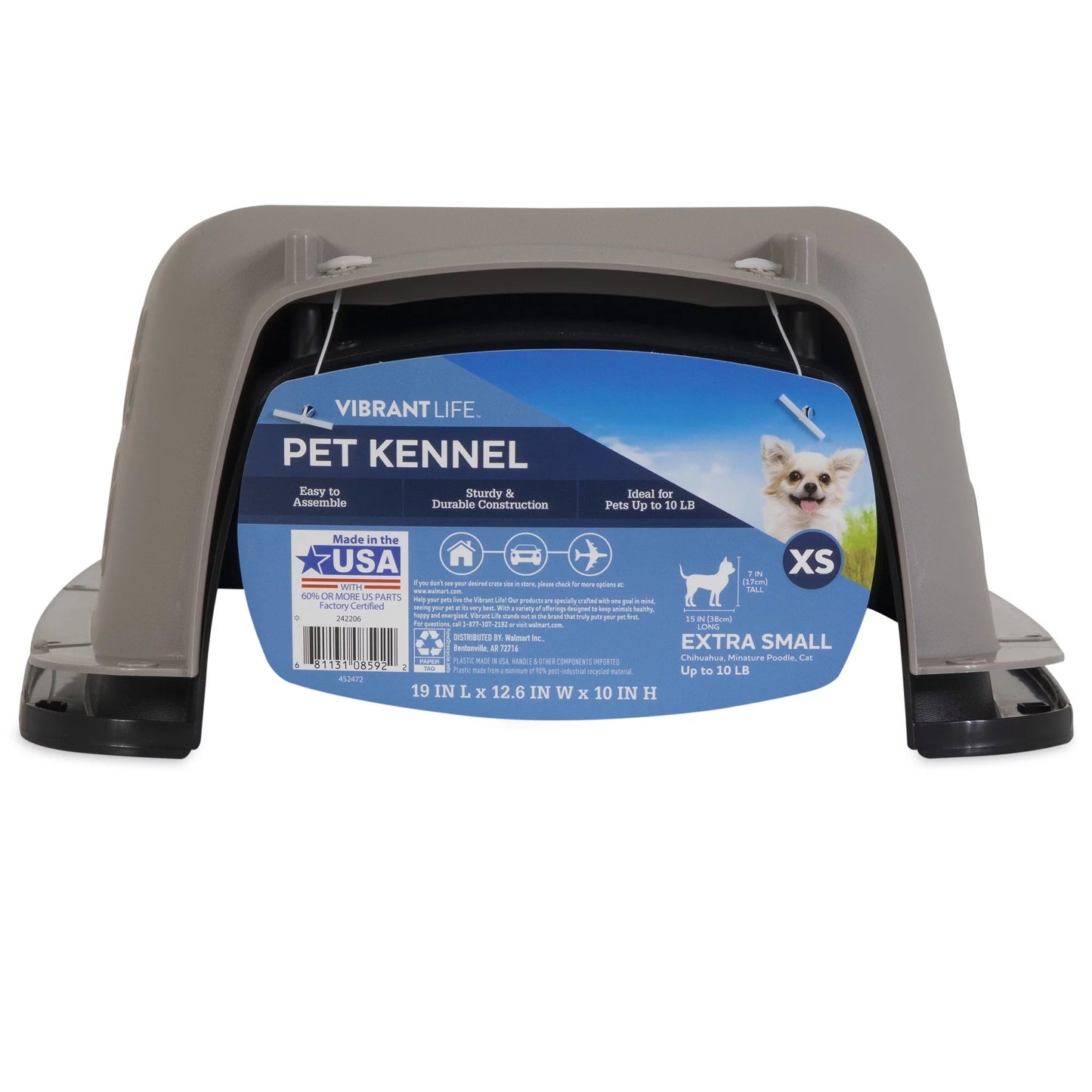 Vibrant Life Pet Kennel - Durable Carrier for Small Dogs - HuckMB Pet Supply