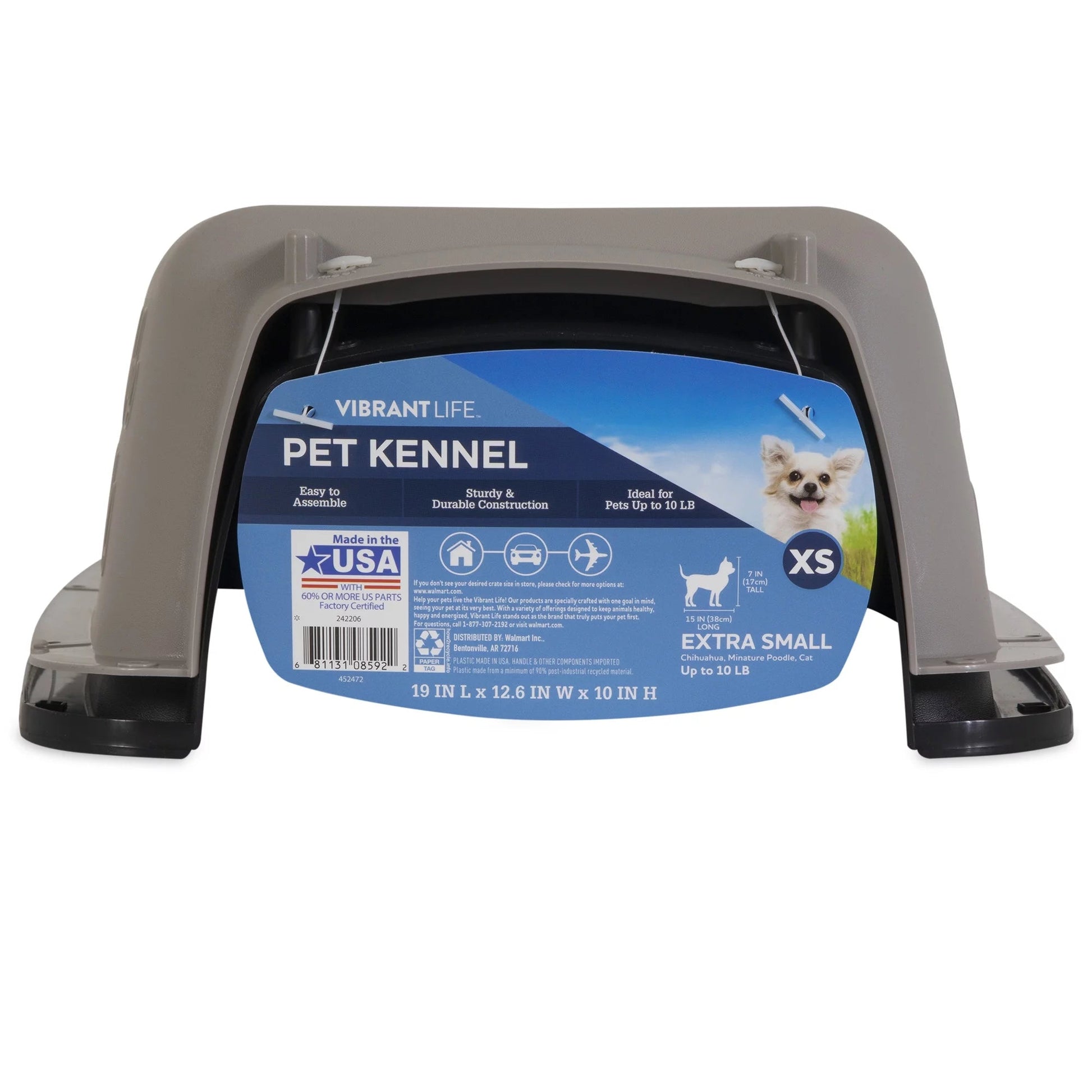 Vibrant Life Pet Kennel - Durable Carrier for Small Dogs - HuckMB Pet Supply