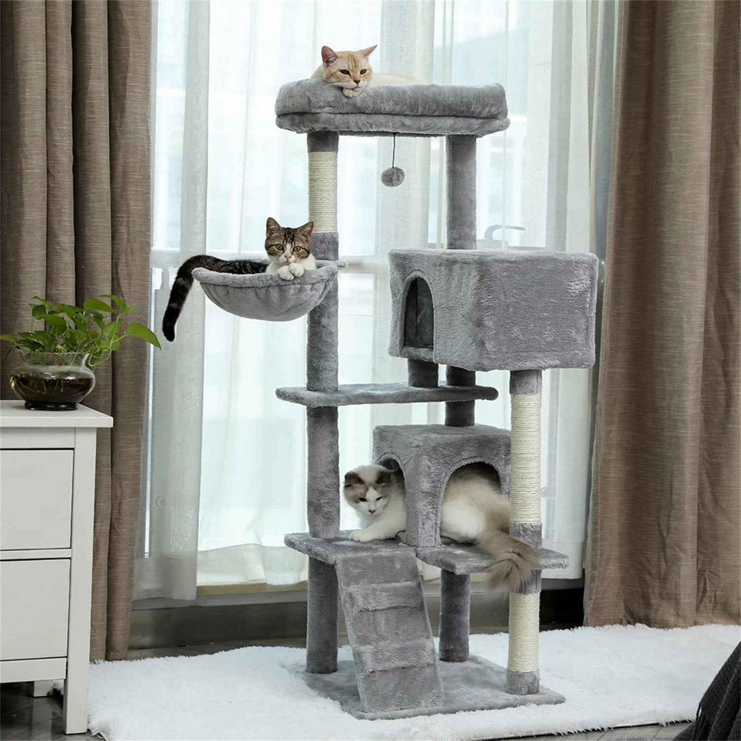 Large Cat Tree with Scratching Posts