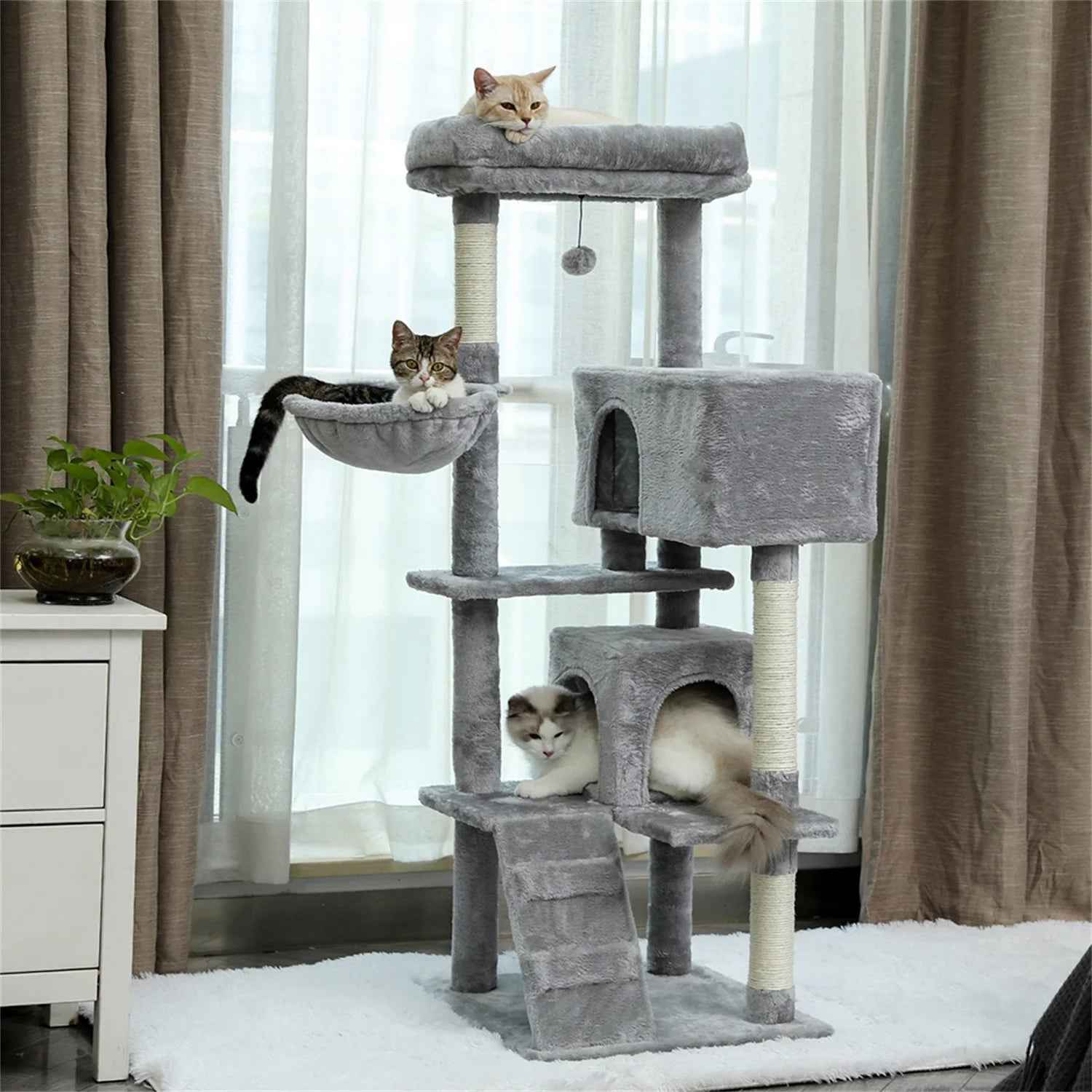 Large Cat Tree with Scratching Posts