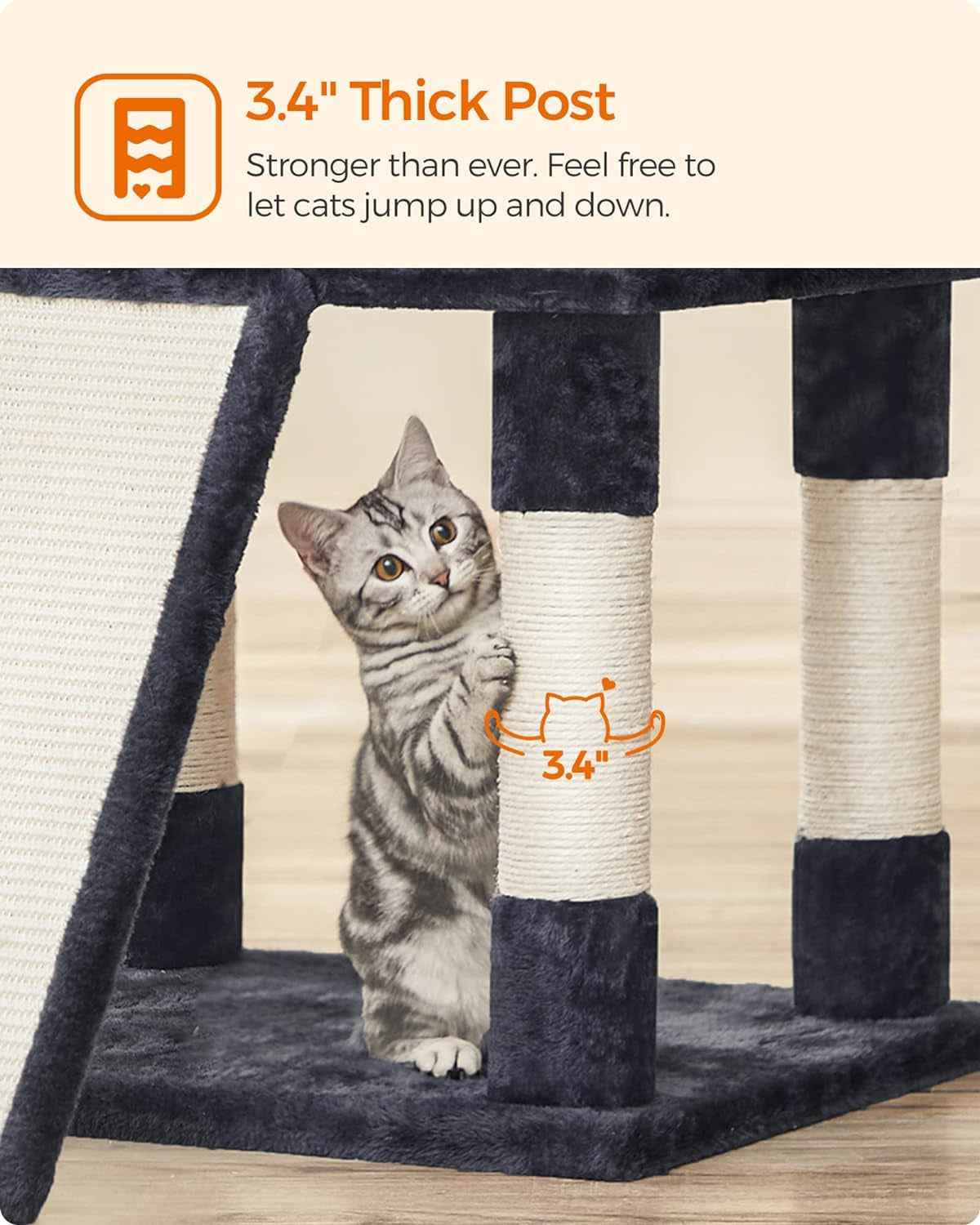 67-Inch Cat Tree: Multi-Level Fun for Large Cats