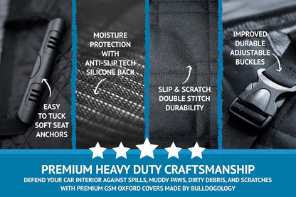 Waterproof Dog Car Seat Cover for SUVs - Backseat Protector - HuckMB Pet Supply