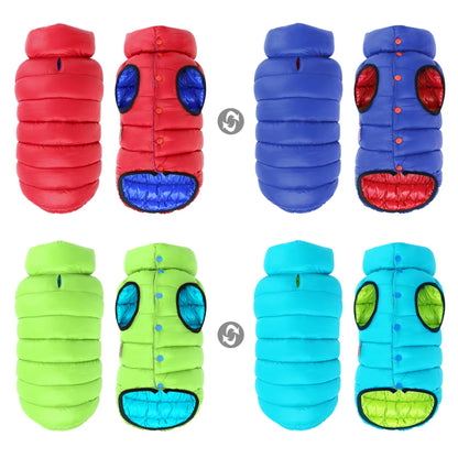 Reversible Winter Dog Jacket: Waterproof Coat for All Dogs - HuckMB Pet Supply