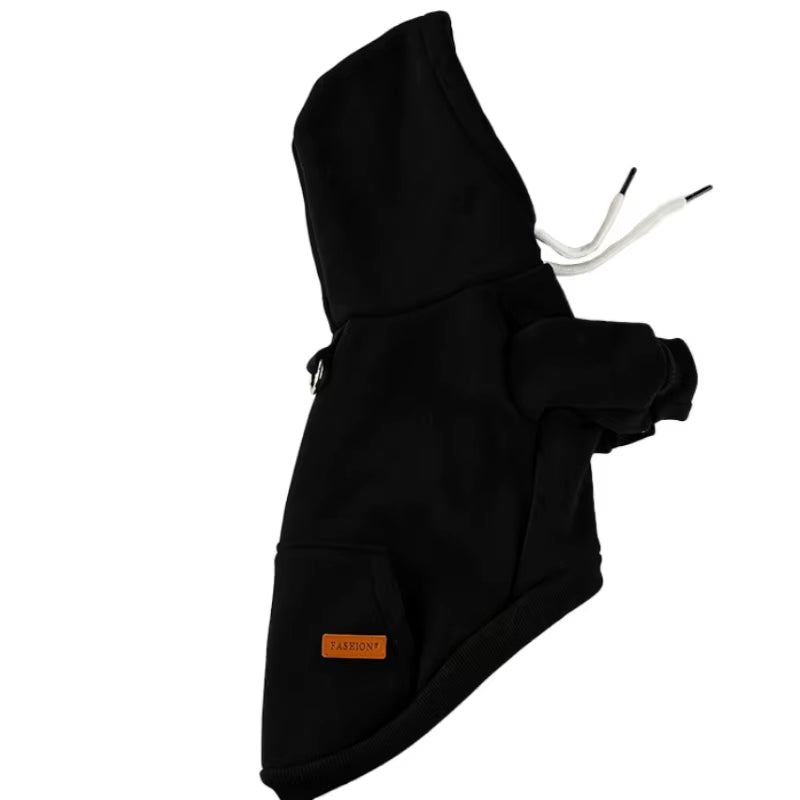 Warm Fleece Pet Hoodie: Cozy Dog & Cat Clothing for Outdoors - HuckMB Pet Supply