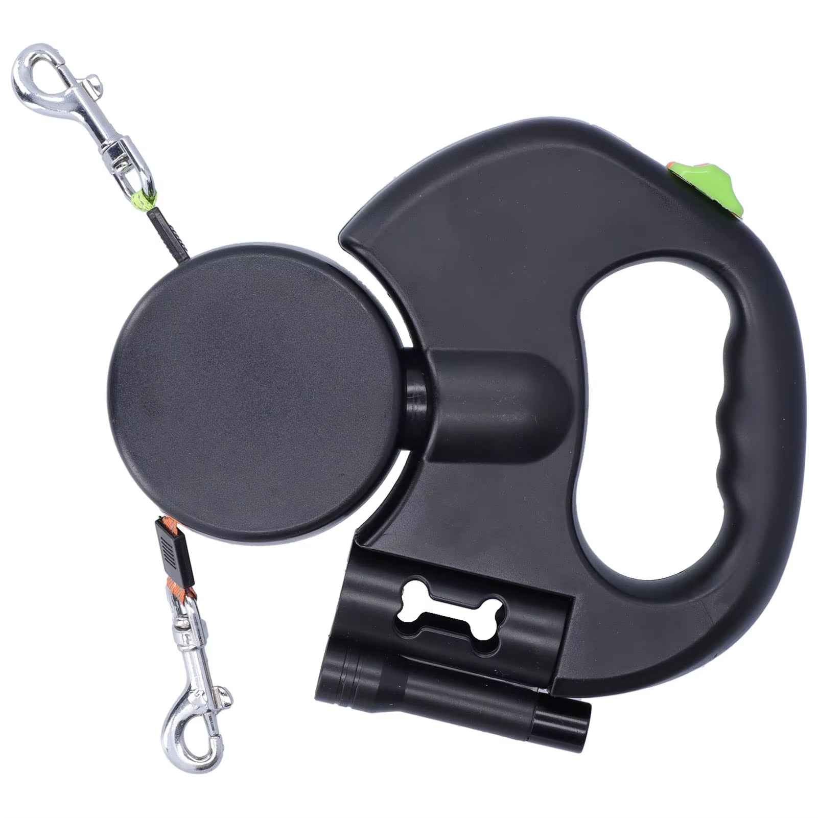 Dual Retractable Dog Leash with Flashlight