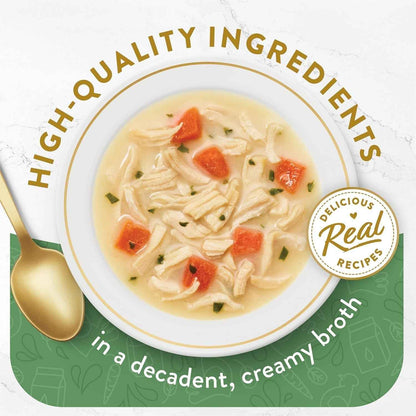 Purina Fancy Feast Senior Cat Broth Toppers White Chicken