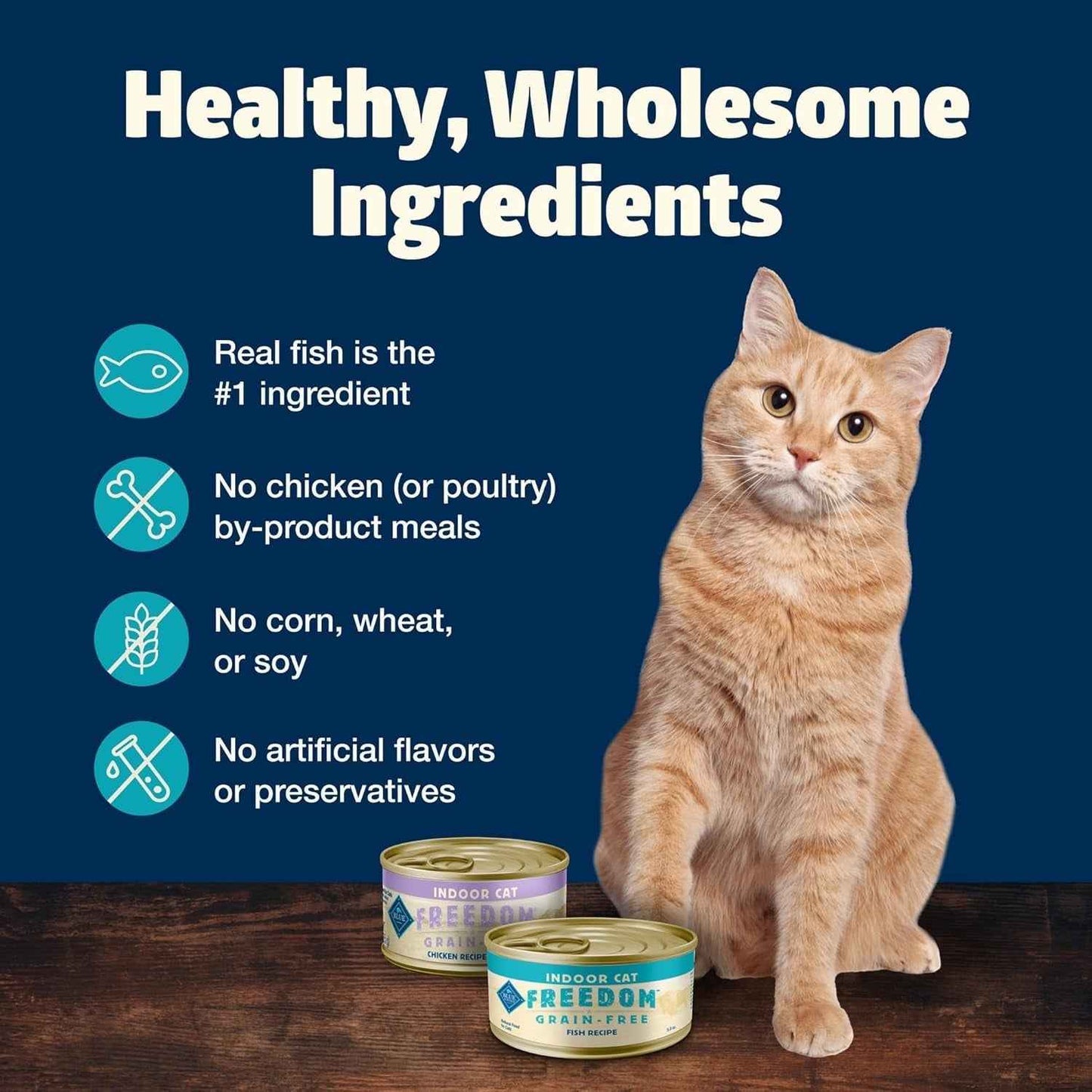 Blue Buffalo Grain-Free Fish Wet Cat Food -Natural Nutrition