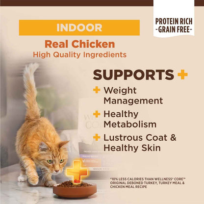 Grain-Free Indoor Cat Food - Wellness CORE+ Dry
