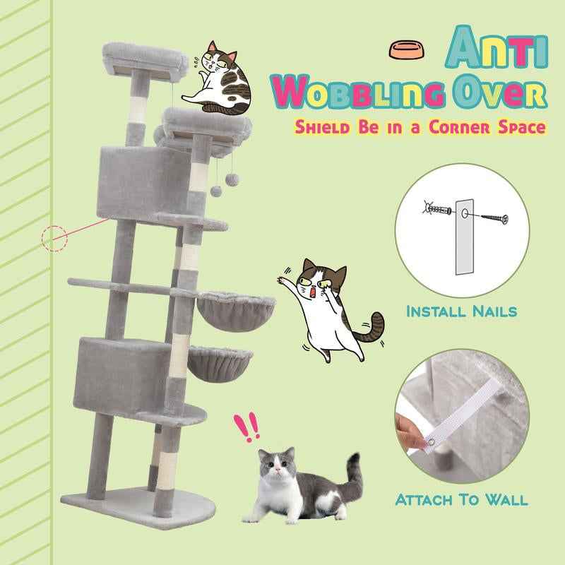 Corner Cat Tree Space Saver Indoor Cats