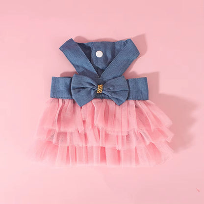 Cute Cat Stripe Skirt Pet Dress for Small Pets - HuckMB Pet Supply