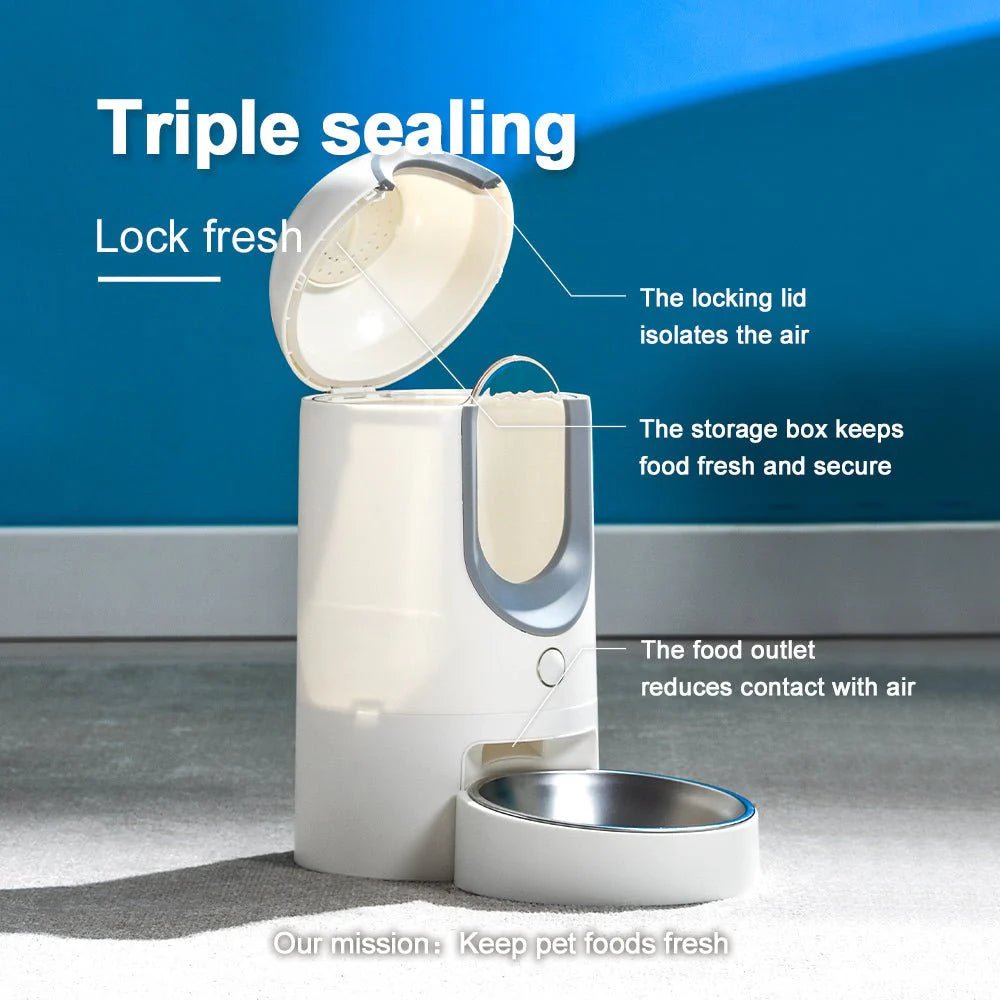 HEYBO Automatic Cat Feeder Timed Cat Food Dispenser Smart - HuckMB Pet Supply