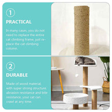 Durable Cat Climbing Post Replacement - Wood & Hemp Design