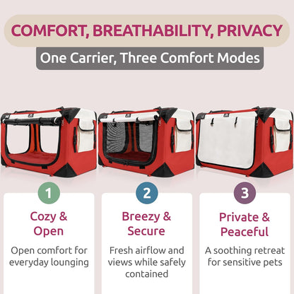 Large Soft-Sided Pet Carrier for Cats & Medium Dogs - Travel - HuckMB Pet Supply