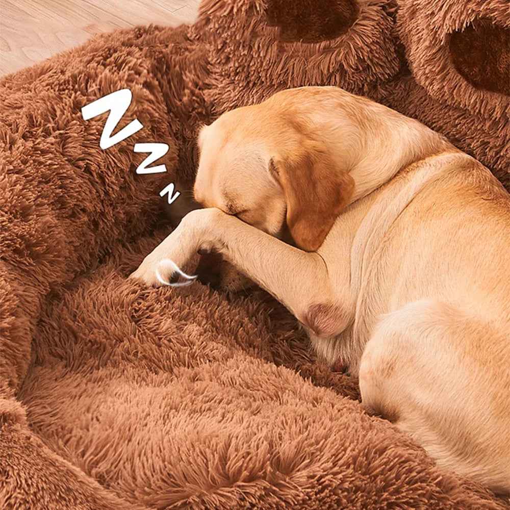 Plush Washable Warm Dog Sofa Bed: Cozy Comfort for Pets