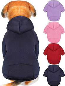 Syhood 4-Piece Small Dog Sweater Set - Dog Hoodie Clothes with Hat for Small Dogs, Chihuahua, Winter Warm Hoodies & Coat Sweater Shirt(M)