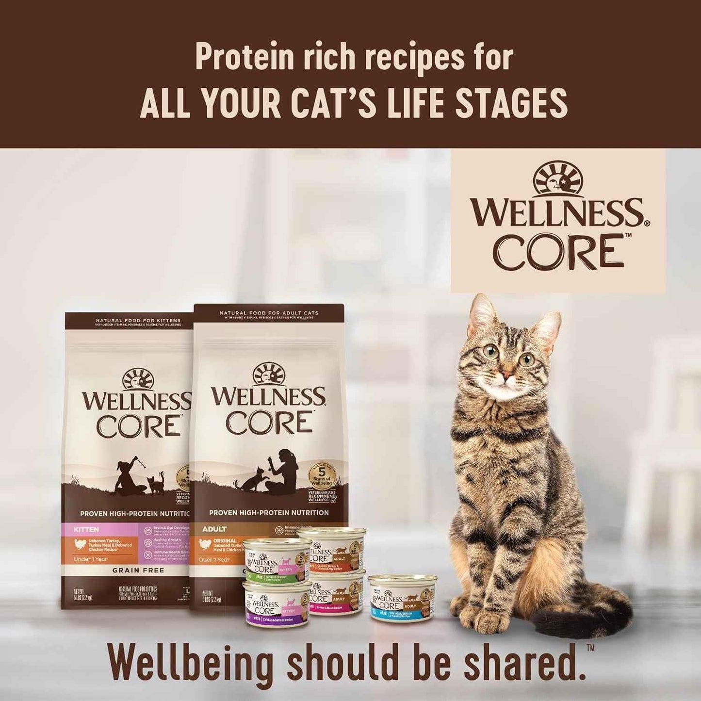 Grain-Free Wet Cat Food with Chicken & Liver - Wellness CORE