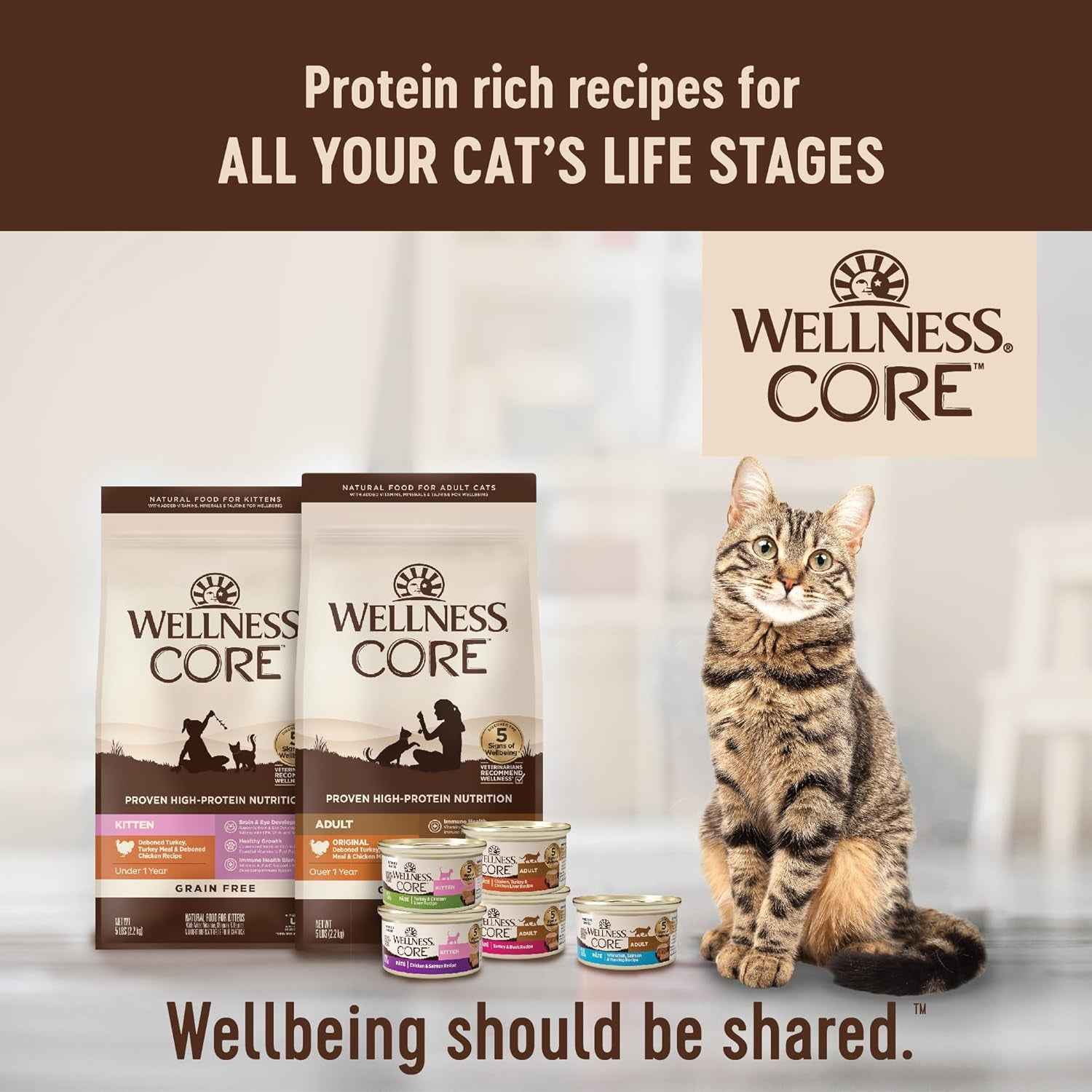 Grain-Free Wet Cat Food with Chicken & Liver - Wellness CORE