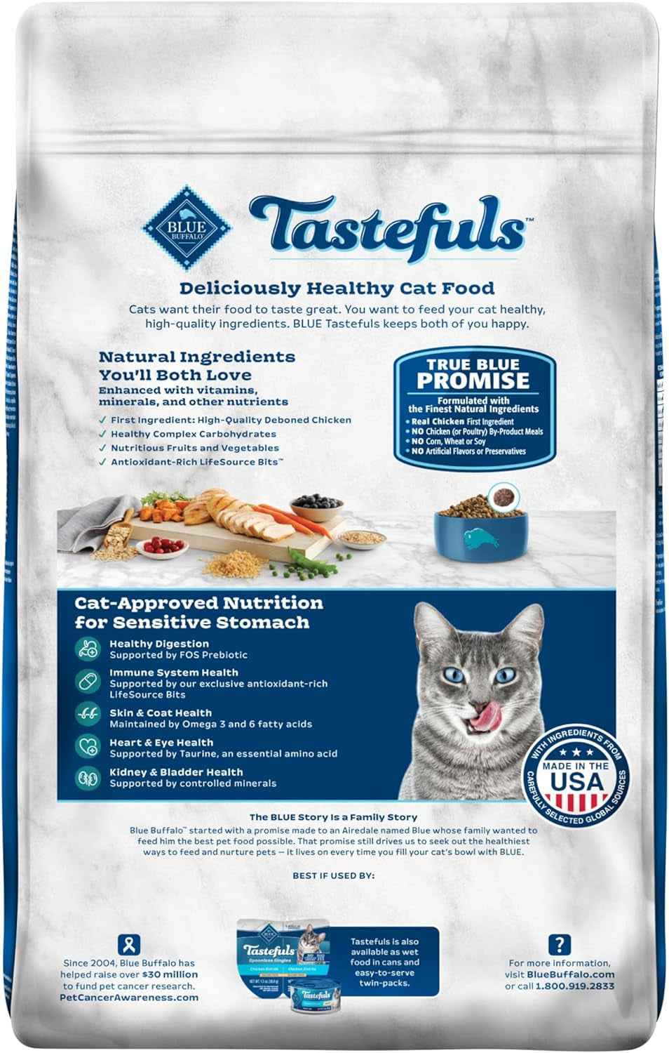 Blue Buffalo Sensitive Stomach Cat Food -Natural & Digestive