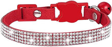 Velvet Rhinestone Pet Collar: Bling & Comfort - HuckMB Pet Supply