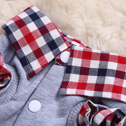 Plaid Dog Polo Shirt - Stylish Attire for Small Dogs - HuckMB Pet Supply