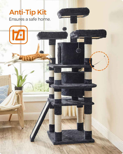 67-Inch Cat Tree: Multi-Level Fun for Large Cats