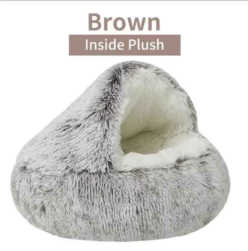 Cozy Winter Pet Bed for Cats and Small Dogs