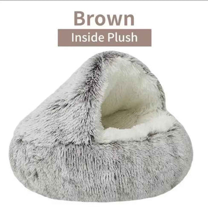 Cozy Winter Pet Bed for Cats and Small Dogs