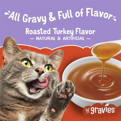 Friskies Turkey Flavor Cat Food Toppers Lil' Gravies Treats - HuckMB Pet Supply