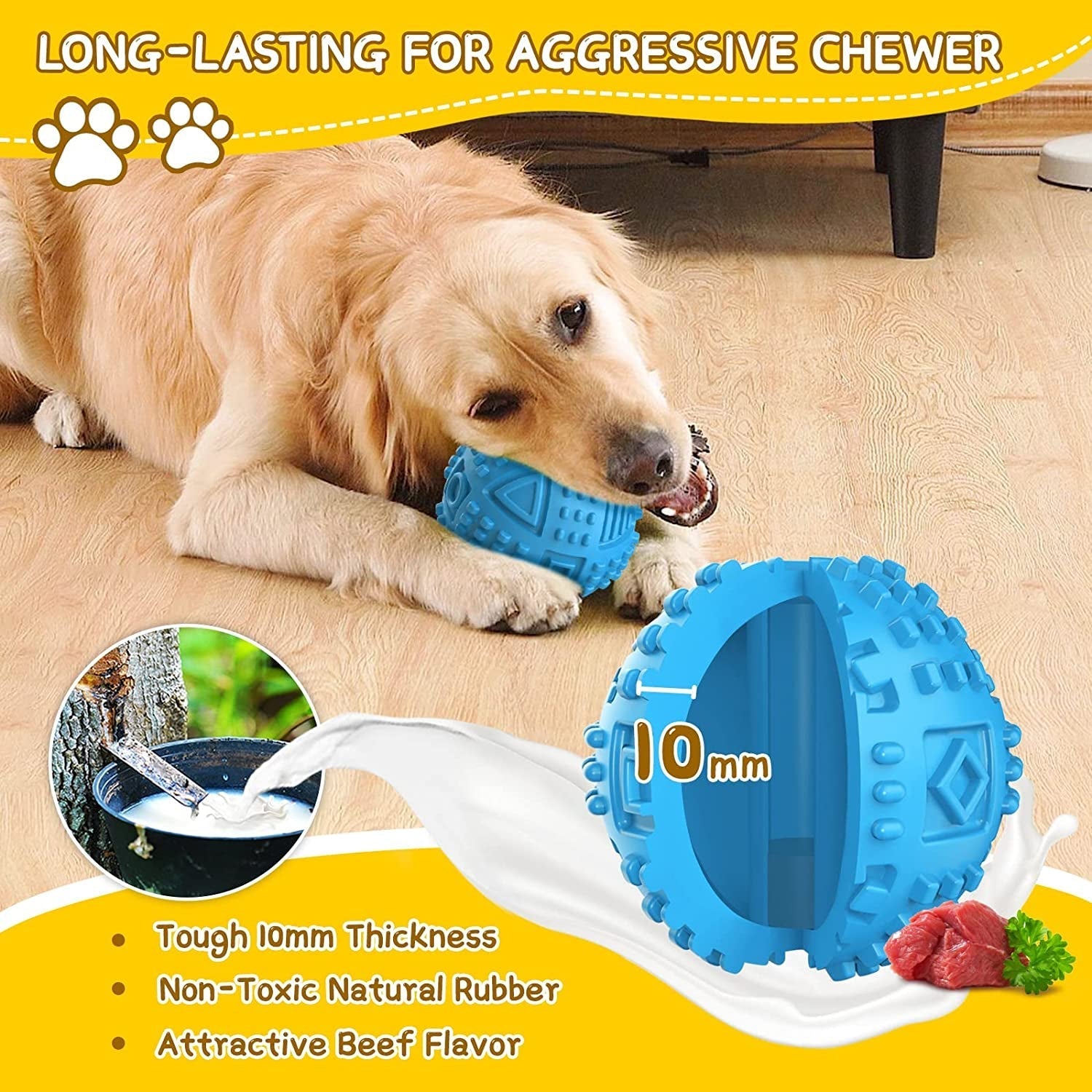 Durable Interactive durable dog treat dispensing toy - HuckMB Pet Supply