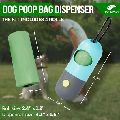 Dog Poop Bag Dispenser with Flashlight